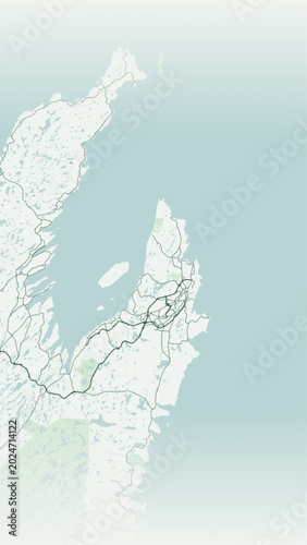 Foto Modern minimalist vector map of St