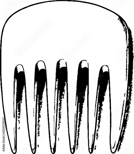 Wide tooth hair comb for personal grooming
