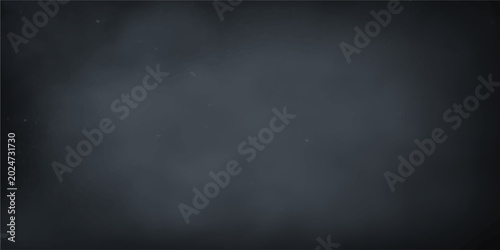 Fotografie A dark grunge background with a black and white pattern features a grey smoke te