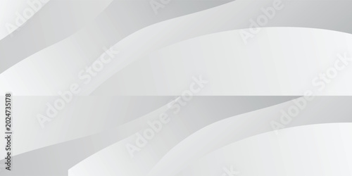 Bild auf Leinwand Abstract white and gray wave background. Vector illustration
