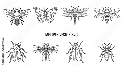 Canvastavla Insects Butterflies Bees Wasps Flies.