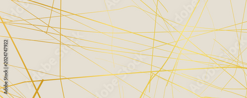 Tableau sur toile Gold Kintsugi crack pattern on whitish background
