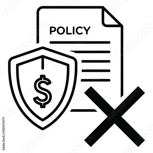 Policy denied with shield icon