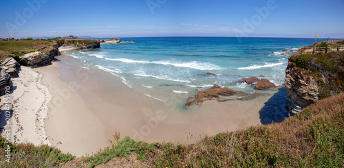 Canvastavla Marbadas Beach on the coast of Lugo, next to the Cathedral Beach, Galicia, Spain