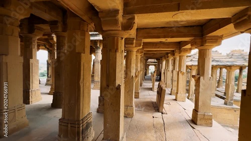 Bada Bagh, Jaisalmer, India: An architectural complex of numerous carved domed cenotaphs.
