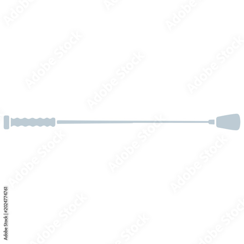 Obraz na plátně Black Riding Crop Vector Silhouette - Professional Horse Whip Icon for Equestria
