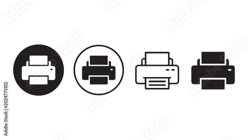printer icon set