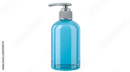 liquid soap dispenser pump bottle isolated on white background