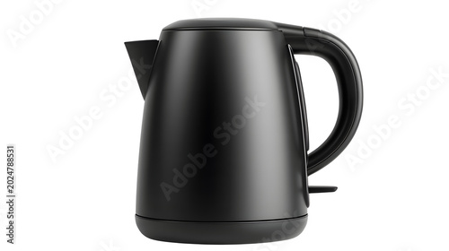 modern electric kettle matte surface isolated on white background