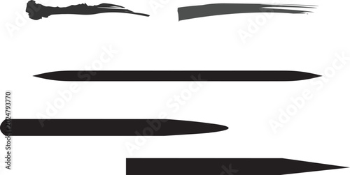 Brush stroke, paint brush, black, vector graphics, artistic tool, drawing, illustration elements