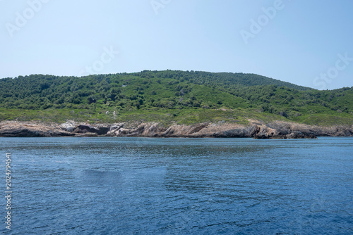 Bild auf Leinwand The Coastline of Skopelos island, Sporades, Thessaly, Greece