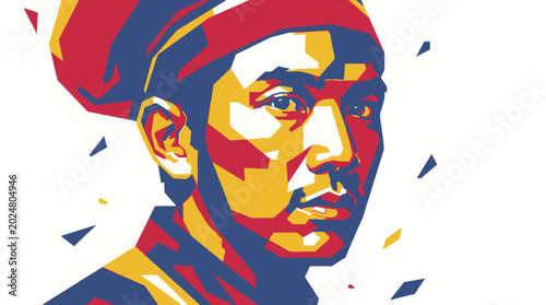 Photos Colorful illustration of a man.