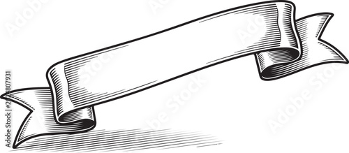 Blank silver banner, ribbon, label, template, vector