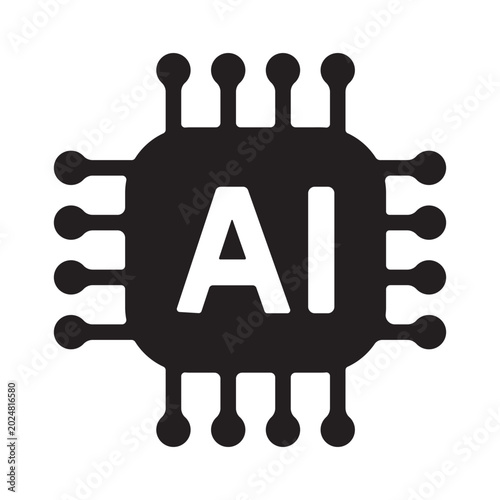 Photos AI Processor Chip Icon