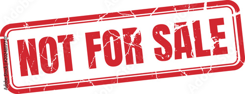 Принти на полотні Red grungy not for sale stamp on white background