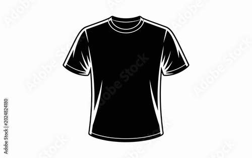 Black tshirt icon, simple style