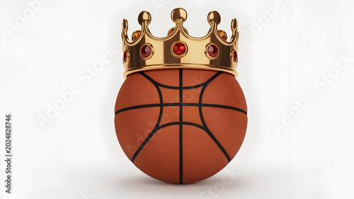 Basketball Crown Champion Victory Sports Concept