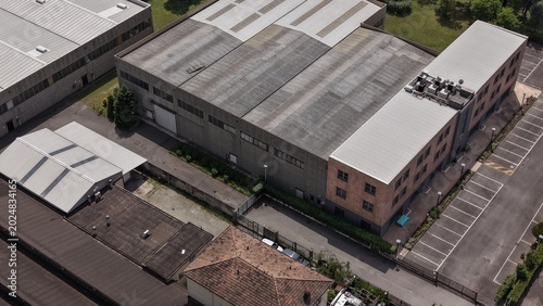 Industrial zone drone footage