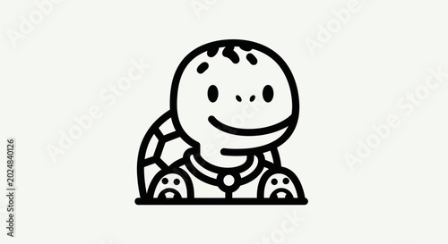 Cartoon turtle illustration on white