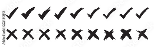 Photos Check tick mark icon set