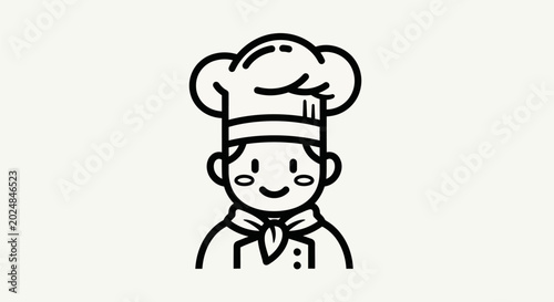 Quadro su tela Chef illustration for culinary concepts