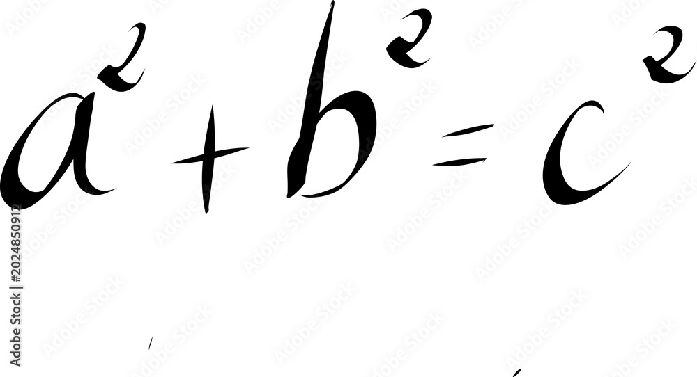 Fototapeta premium Pythagorean Theorem Equation in Clean Mathematical Typography