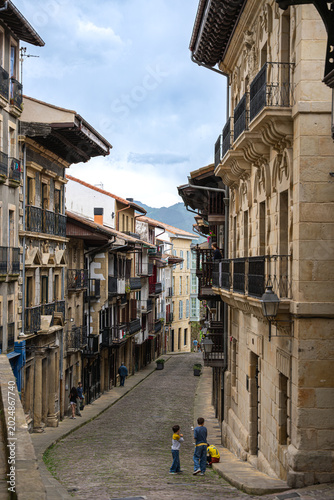 Medieval Walled Old Town of Hondarribia, Historic Architecture, Basque Country, Spain