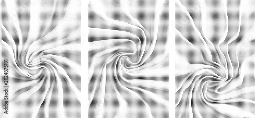 Photos Abstract swirling pattern composed of numerous small dots forming a dynamic, textured background with wavy lines on transparent background