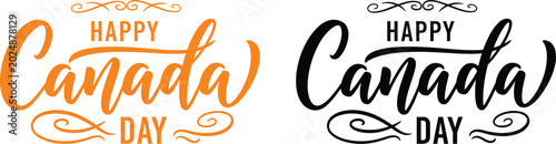 Canada day vector illustration happy canada day calligraphy designs