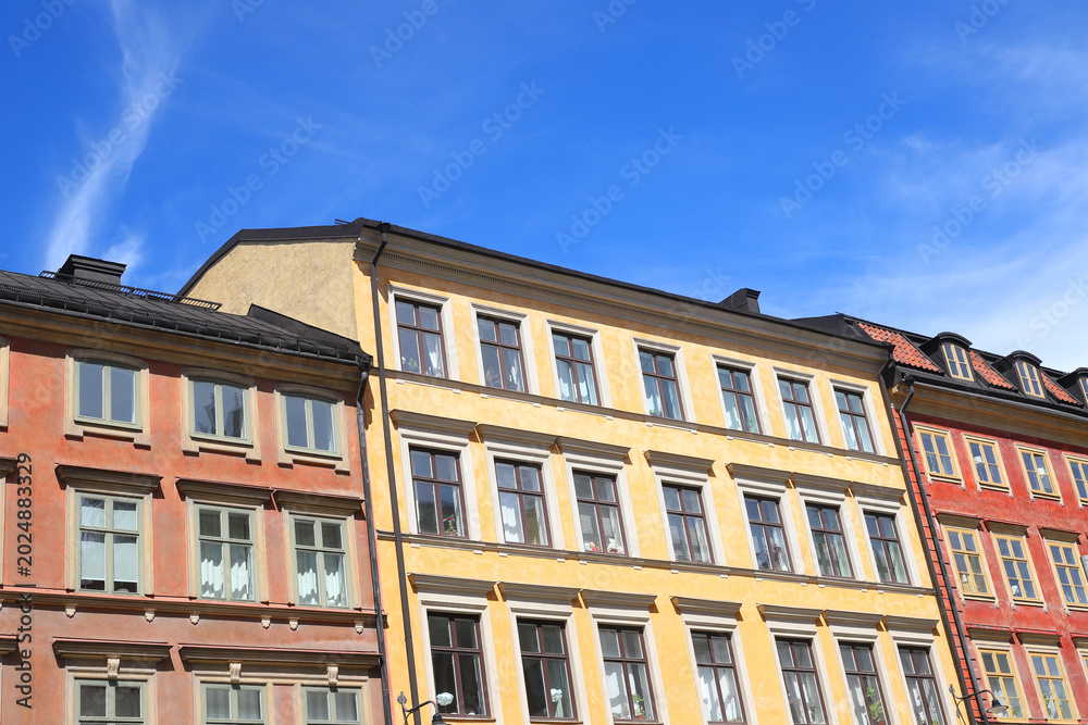 Fototapeta premium Old buildings facades