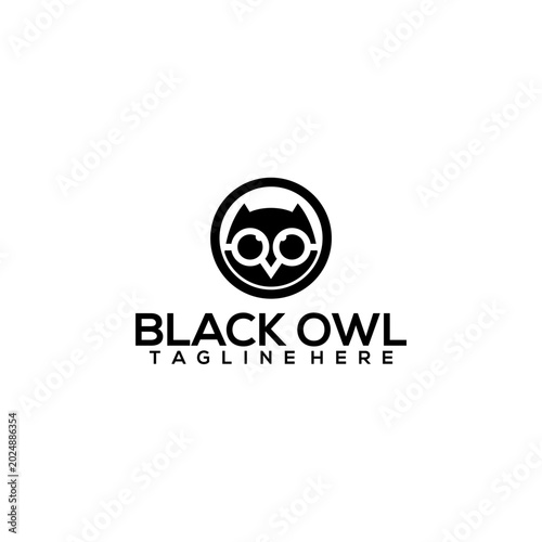Flat Simple Owl Logo Template 
