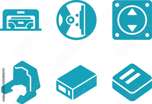 Amr docking station charging contact sensor icons for robot automation