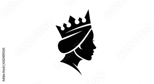 Obraz na płótnie Silhouette of a queen with crown