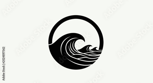 Valokuva Ocean wave logo design