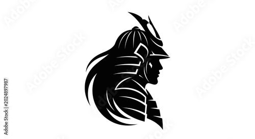Foto Samurai warrior silhouette illustration