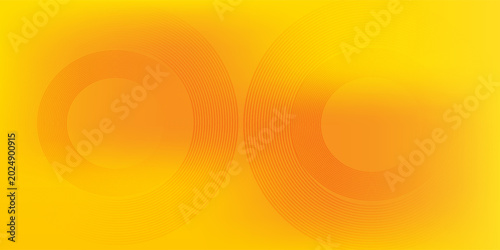 Abstract Yellow and Orange Gradient Background with Minimalist Concentric Circular Lines and Ripple Effect