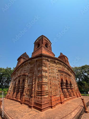 This Pancharatna temple, rich in terracotta work, is named the Shyamray or Pachmura Temple. This temple is richly endowed with terracotta ornamentation.