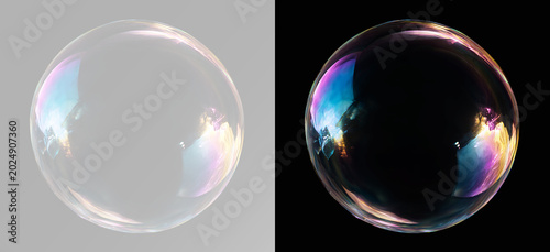 Bild auf Leinwand Abstract sphere shape with magical light reflections png