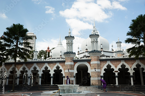 Mezquita Jamek Sultan Abdul Samad, Kuala Lumpur. Malasia.