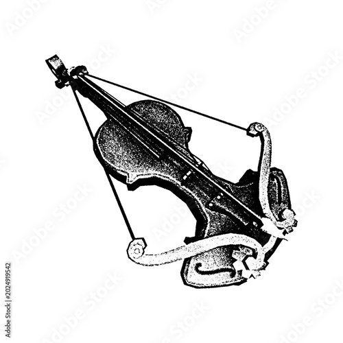 Fotografía Artistic conceptual illustration featuring a classical violin integrated with a