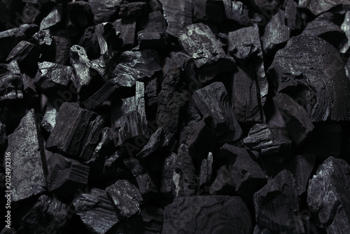Fotografie the background is made of pieces of charcoal