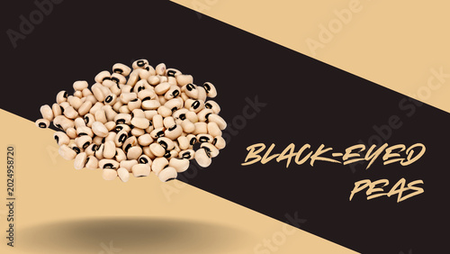 Slika na platnu vegetables - black-eyed peas