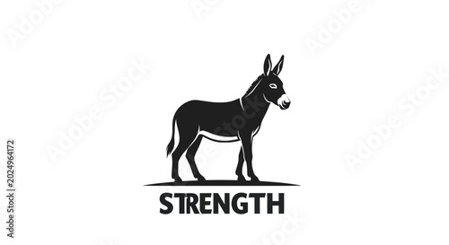 Photos Donkey Silhouette Symbolizing Strength and Resilience