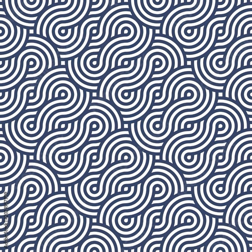 Modern Chinese Geometric Cloud Pattern