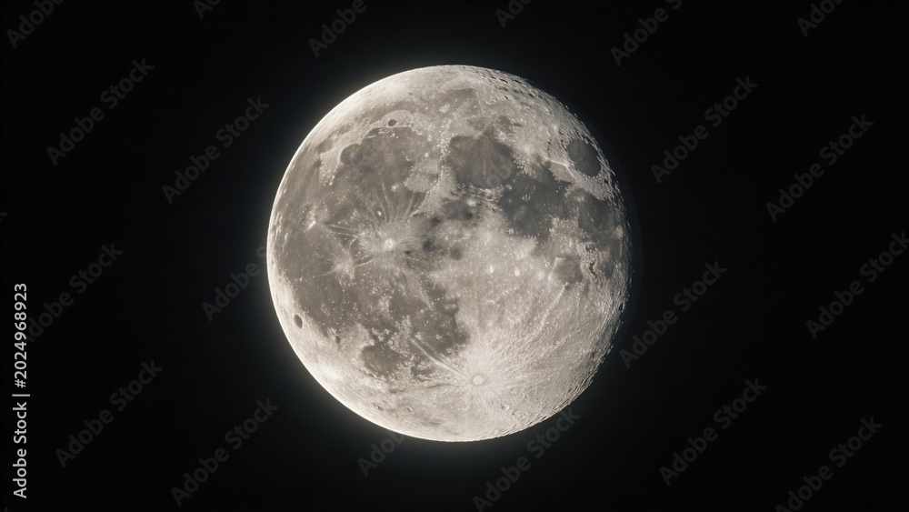 Fototapeta premium Full moon in night sky