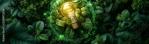 Green Idea: A golden light ...