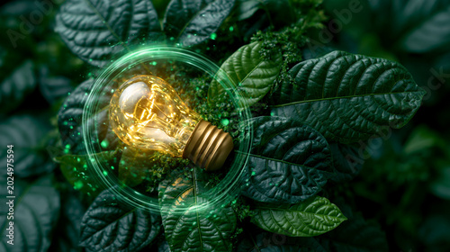 Eco-Innovation Symbol: A gl...