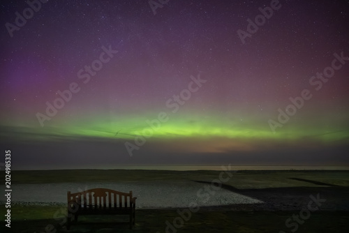 Aurora Borealis at Point of Ayre, Isle of Man.