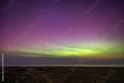 Aurora Borealis at Point of Ayre, Isle of Man.