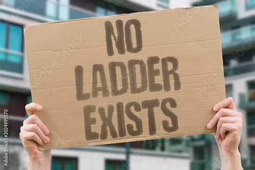Tableau sur toile "No Ladder Exists" Without functioning institutions there is no path upward for the poor